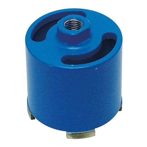 Diamant-Dosensenker 'blau' mit Absaugschlitzen, Anschluss M16, Ø68mm
