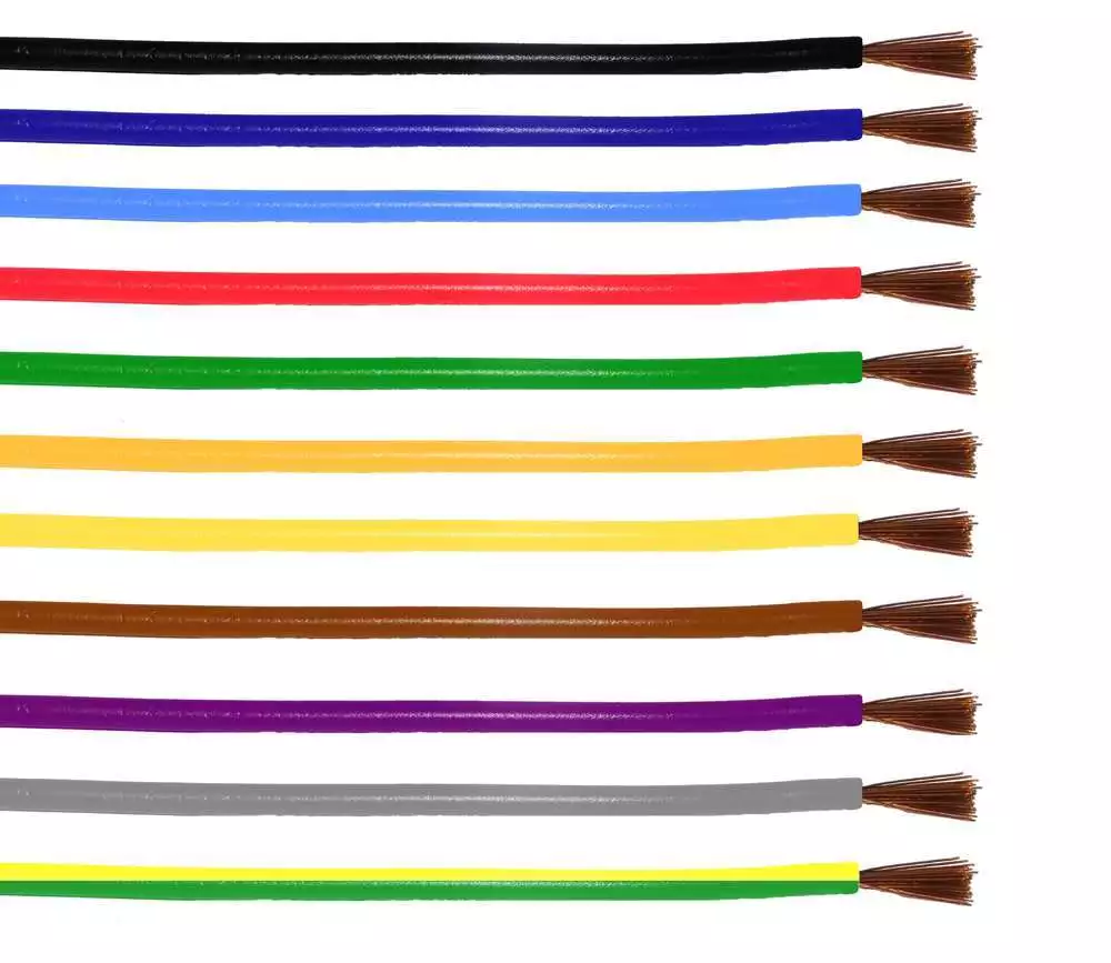 flexible Aderleitung H07V-K Verdrahtung 1x10  mm² div Farben Meterware Schnitt  