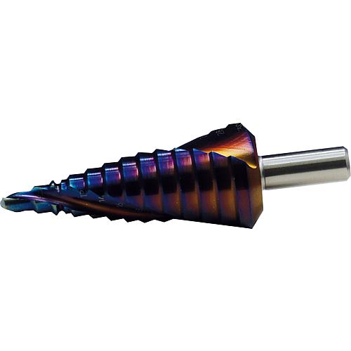 Stufenbohrer HSS Titan Pro, 6-30mm, 12 Stufen, mit Spiralnute