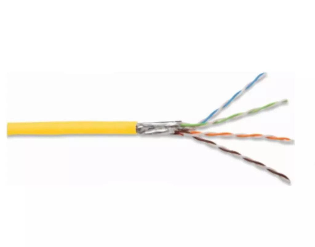 Meterware  Datenkabel 1000 4x2xAWG23 Cat7 1000MHZ Netzwerkkabel gelb EDV Kabel